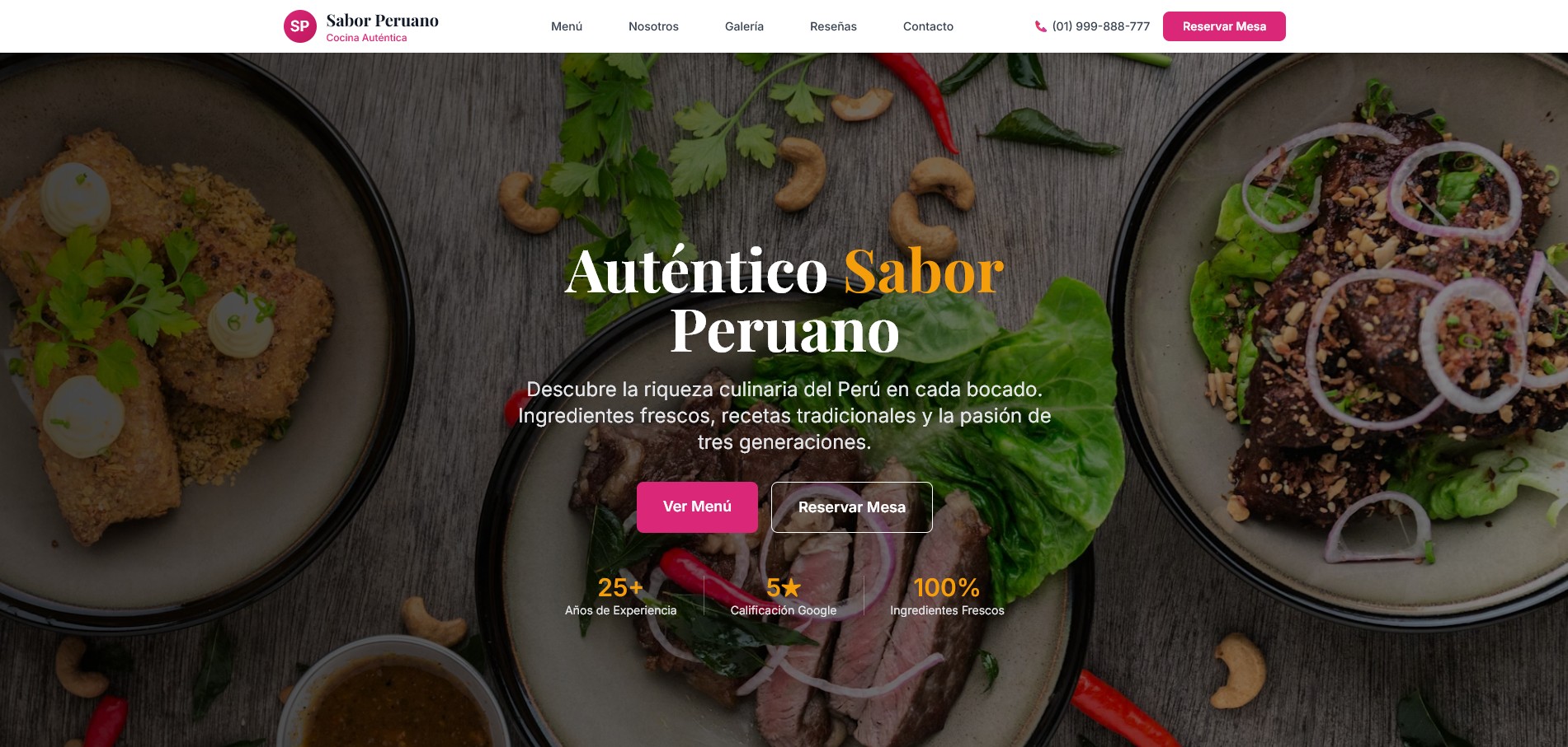 Landing Page - Restaurante